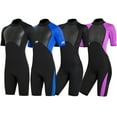 thumbnail image 2 of 2mm Diving Suit High Efficiency Cold Proof Good Elasticity Breathable Swimsuits Strong Sunscreen Reduce Water Resistance Wetsuit Men Blue L, 2 of 7