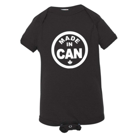 PleaseMeTees™ Baby From Born Made In Canada Logo Label Home HQ Jumpsuit