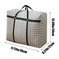 thumbnail image 3 of Btomtd Large Capacity Storage Bag for Moving and Packing, Sturdy Woven Moving Bags for Quilt and Clothes Storage, Oversized Luggage Totes with Handles, 32L, Gray-S, 3 of 6