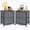 Blue, variant on LIFERECORD Set of 2 Nightstands with Storage Drawers | 20" Tall Bedside Table with Wood Top & Fabric Cabinet for Bedroom, Dorm, Living Room, Black