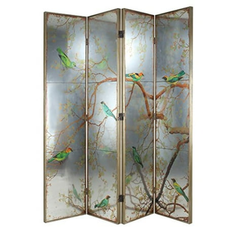 A&B Home KIF38999 Kathy Ireland Exotic Melodies 4-Panel Screen, 18 by 78" Exotic Melodies 4-Panel Screen