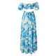 thumbnail image 4 of Gibobby Vestido Mujer Casual de Playa Verano Vestido cómodo para mujer Color sólido Espalda abierta Elegancia Sexy Fuera del hombro Fiesta Clubwear Noche Volant(Azul,G), 4 of 5