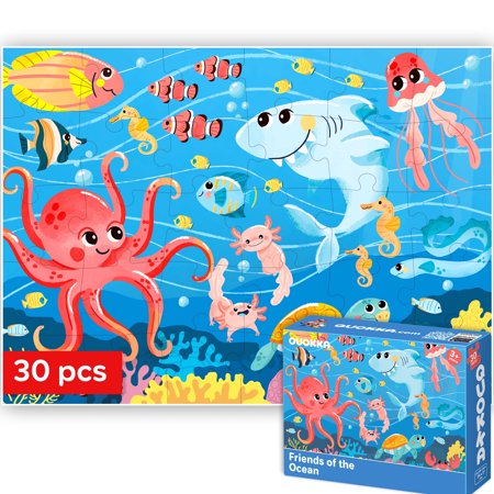 Quokka Puzzles for Kids Ages 4-6 - 30 Piece Sea World Animal Puzzle Toddler - Learning Toys Age 3-4