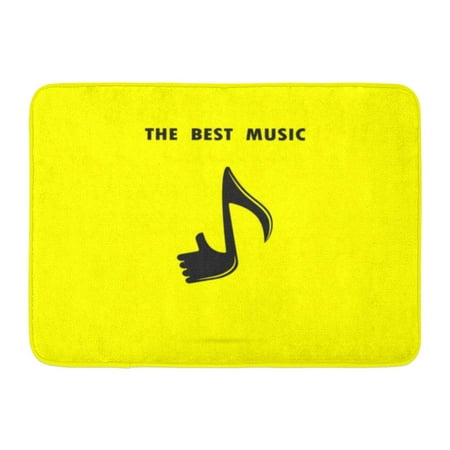 GODPOK Approval Accept Human Hand Musical Note Design The Best Music Ok Concept Abstract Agree Clef Rug Doormat Bath Mat 23.6x15.7 (Best Floor Design App)