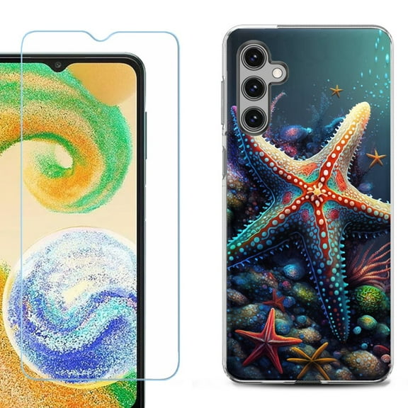 For Samsung Galaxy S25 / S25 Plus 5G Phone Case Cover, Shockproof Case with Tempered Glass Screen Protector, by OneToughShield - Starfish