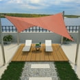 thumbnail image 3 of Shade&Beyond 16'X16' Rectangular Sun Shade Sail Canopy Tent - Durable Shade Cloth for Patio, Carport & Backyard UV Protection，Rust Red, 3 of 5