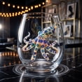 thumbnail image 6 of BingTong Artisanal Blue Ringed Octopus Glassware, 3D Octopuses Stemless Wine Glasses, Handcrafted Marine Animal Bar Glass, Coastal Home Decor Gift For Ocean Lovers B-H, 6 of 7