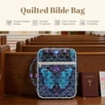 thumbnail image 4 of FOR U DESIGNS Butterfly Print Bible Case for Women Men Quilted Bible with Case Multifunctional Carrying Organizer Bag Christian Bible Accessories with Handle, 4 of 7