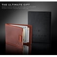 thumbnail image 2 of Serman Brands Slim Wallet Money Clips | Bifold Leather Wallet | RFID Blocking Minimalist Bifold Men Wallet | Stylish and Secure Wallet | Canyon Red, 2 of 6