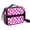Pink and White, variant on Pink and White Wavy Checkered Pattern Insulated Lunch Bag with Shoulder Strap and Bottle Holder,Bento School Lunch Bag Box,11x9.5x3.5 Inches
