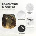 thumbnail image 4 of Balery Dinosaur Bald Eagle Pantalones cortos deportivos para mujer con forro y dos bolsillos, elásticos, para entrenamiento, gimnasio, yoga-Large, 4 of 7