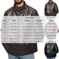 thumbnail image 3 of BVnarty Men's Stand Collar Buckle Strap Dual Zip Chest Pocket Long Sleeve Moto Jacket Slim Fit for Evening Strolls Urban Outings Wine XL, 3 of 4
