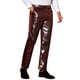 thumbnail image 1 of Pantalones metálicos INSPIRE CHIC para hombres, pantalones rectos brillantes para fiesta disco, pantalones brillantes 30 rojos, 1 of 5