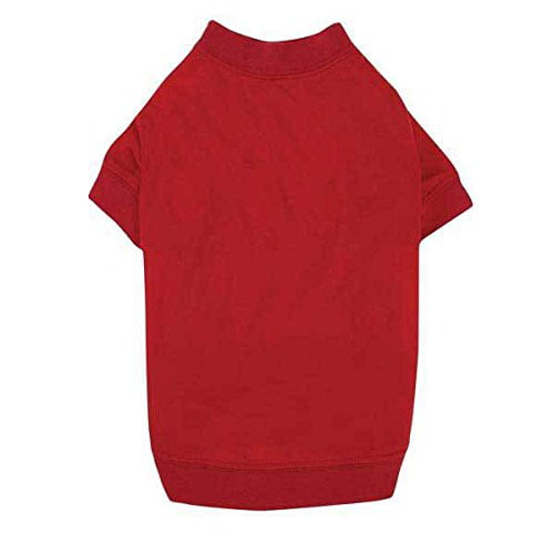 T-SHIRTS Dogs Brightly Dog Tshirt with Warm Elastic Neck Sleeves (Large Tomato Red) - Walmart.com