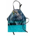 thumbnail image 1 of Turquoise Apron Marble Caves of Lake General Carrera Chile South American Natural, Unisex Kitchen Bib Apron with Adjustable Neck for Cooking Baking Gardening, Turquoise Purplegrey Green, by Ambesonne, 1 of 3