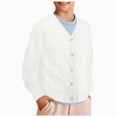 thumbnail image 2 of Gibobby Sweater Girls Open Front Toddler Kids 1t 2t 3t 4t 5t 6t Long Sleeve Knit Cardigan Sweater Cover up Tops Fall Clothes(3-4 Years,White), 2 of 5