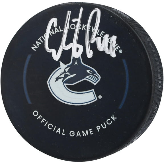 Elias Pettersson Vancouver Canucks Autographed Official Game Puck - Fanatics Authentic Certified