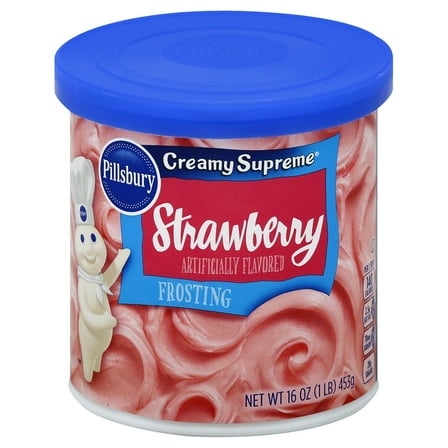 Pillsbury Creamy Supreme Frosting, Strawberry, 16 Oz Packaging May Vary