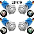 thumbnail image 2 of 19mm 12V LED ON OFF Push Button Power Switch Latching with Wire Socket Harness*2, 2 of 21