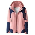 thumbnail image 2 of Windproof Winter Warm Coats for Womens Plus Size Fashion Comfortable Casual Color Block Interchange Jacket Drawstring Pocket Long Sleeve Hooded Casual Outwear Jackets, 2 of 3