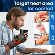 Wrist Heating Pad, Cordless Heated Wrap Brace, Heated Wrist Wrap with 3 Heat Levels, Hand Heating Pad, Hand Brace for Support,Gifts for Family, Travel Right Hand(Gray)