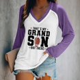 thumbnail image 1 of MKLEKYY Hauts de Concert pour Femmes Chandails en Molleton Légers Décontractés à Col Rond Manches Longues Imprimé Graphique de Football T-Shirt, 1 of 3