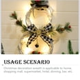 thumbnail image 3 of Guirnalda de luces LED de Navidad, decoración de ventana de puerta de vacaciones de Navidad, hogar, Hotel, oficina, comedor, Bar, adorno Kits de decoración para fiestas Tela escocesa blanca negra Bearachild HA069819-02B, 3 of 6