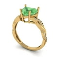 thumbnail image 2 of Solitaire with Accents Engagement Ring for Women - 2.1ct Simulated Green Diamond in 14K Yellow Gold Promise Ring, 2 of 6