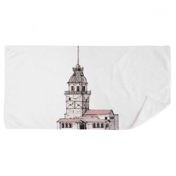 's Tower in Istanbul Turkey Bath Towel Soft Washcloth Facecloth 35x70cm