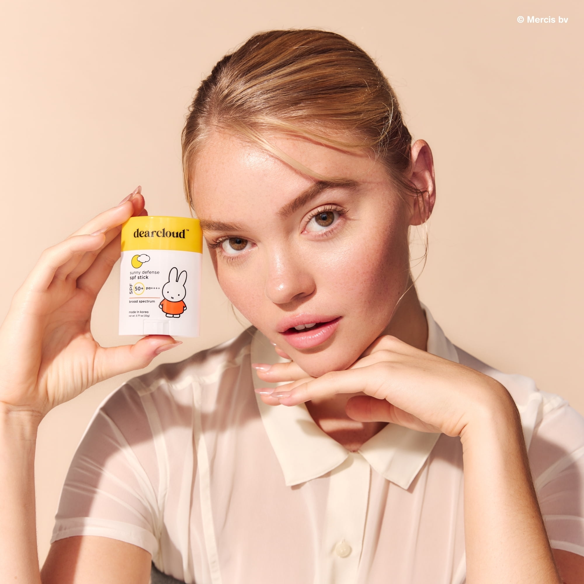 dearcloud x Miffy Sunny Defense Sun Stick SPF 50+ PA++++ – Korean Sunscreen for Face & Travel Size (.77 oz)