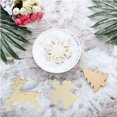 thumbnail image 5 of 50 PCS Adornos de Madera Adornos de Recortes de Madera de Navidad Adornos Colgantes con Agujeros para Decoración Colgante de Navidad de Bricolaje, 5 Formas, 5 of 5