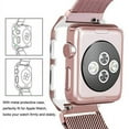 thumbnail image 2 of Apple Watch Band with Case 44mm Series 5 Series 4, Stainless Steel Mesh Milanese Loop iWatch Band for Apple Watch Series 5/4 44mm - Rose Gold, 2 of 3