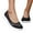 Black, variant on Women's Mesh Flats Shoes Foldable Knit Dressy Ballet Flats Cutout Casual Work Shoes