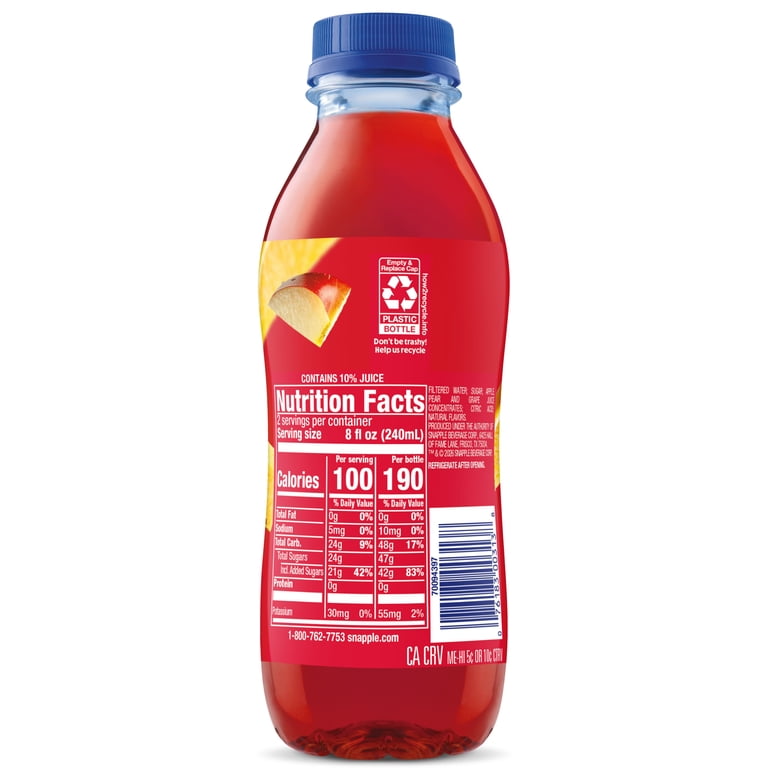 Snapple Fruit Punch Apple Flavored Juice Drink, 16 fl oz