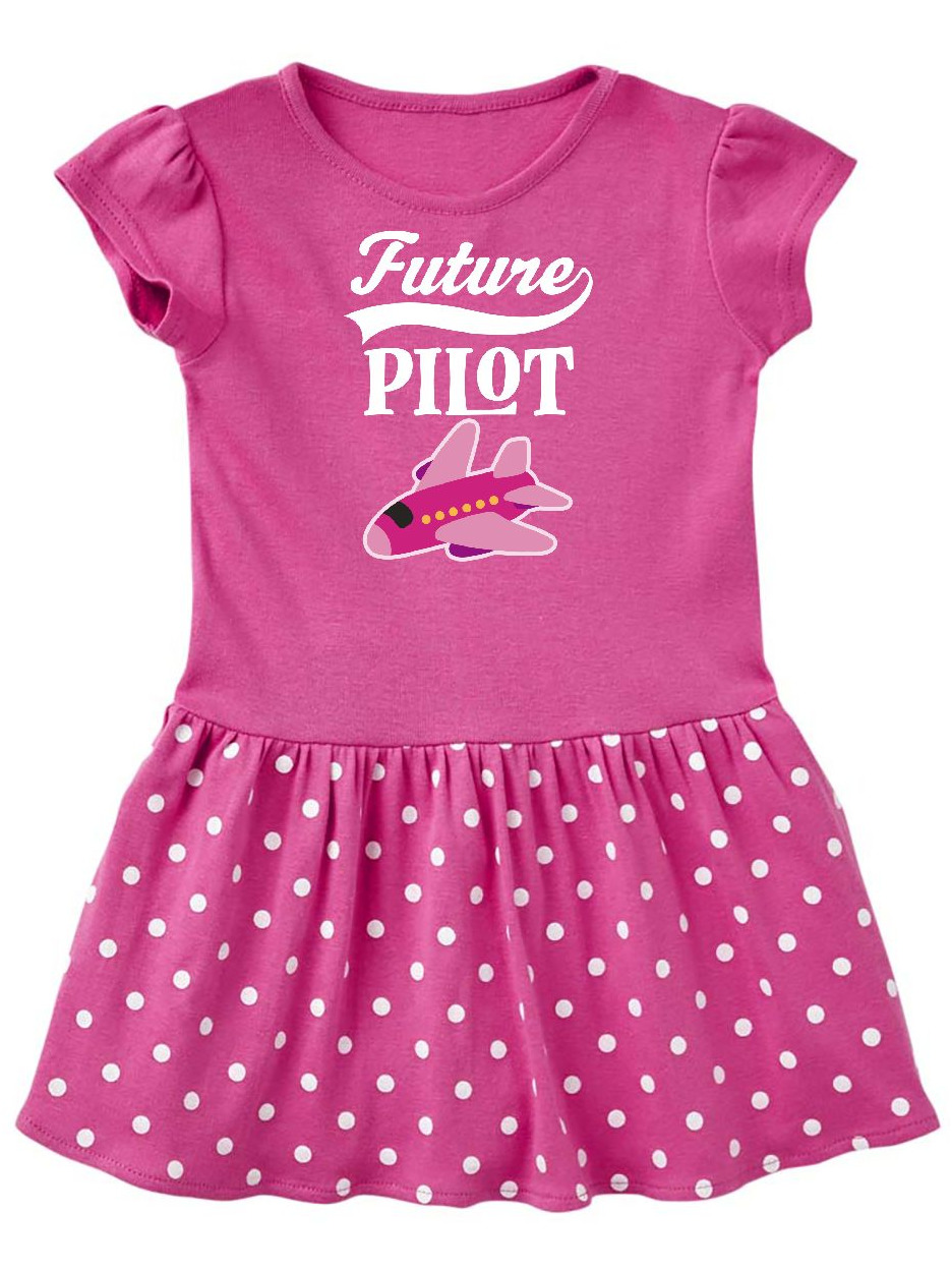 INKtastic Inktastic Future Pilot Girls Airplane Career Infant Dress