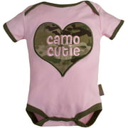 TC Tiny Trooper Baby Girls Camo Cutie Bodysuit Pink and Multicam Camo