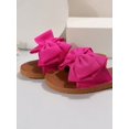thumbnail image 3 of Preppy Slide Sandals For Women, Bow Decor Single Band Flat Sandals, 3 of 4