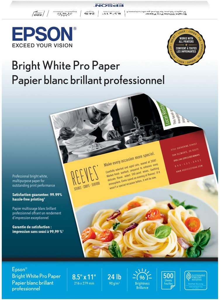 Epson Bright White Paper 8.5 x 11\