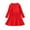 Red, variant on Chenyin Toddler Baby Girls Knitted Sweater Dress Warm Ruffle Knitted Princess Dresses Little Girls Fall Winter Crewneck Sundress for Kids 1-9 Years