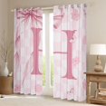 thumbnail image 2 of Erosebridal Letter H Monogrammed Curtains Pack of 2 (42x84 Each),Modern Geometric Pattern Curtains Blackout For Kids Girls, 2 of 7