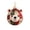 Bear#5, variant on Reindeer Patchwork Christmas Ornament, Quilted Fabric Ball with Snowflake Holly Print, Gold Cord Holiday Decor and Photoshoot Prop