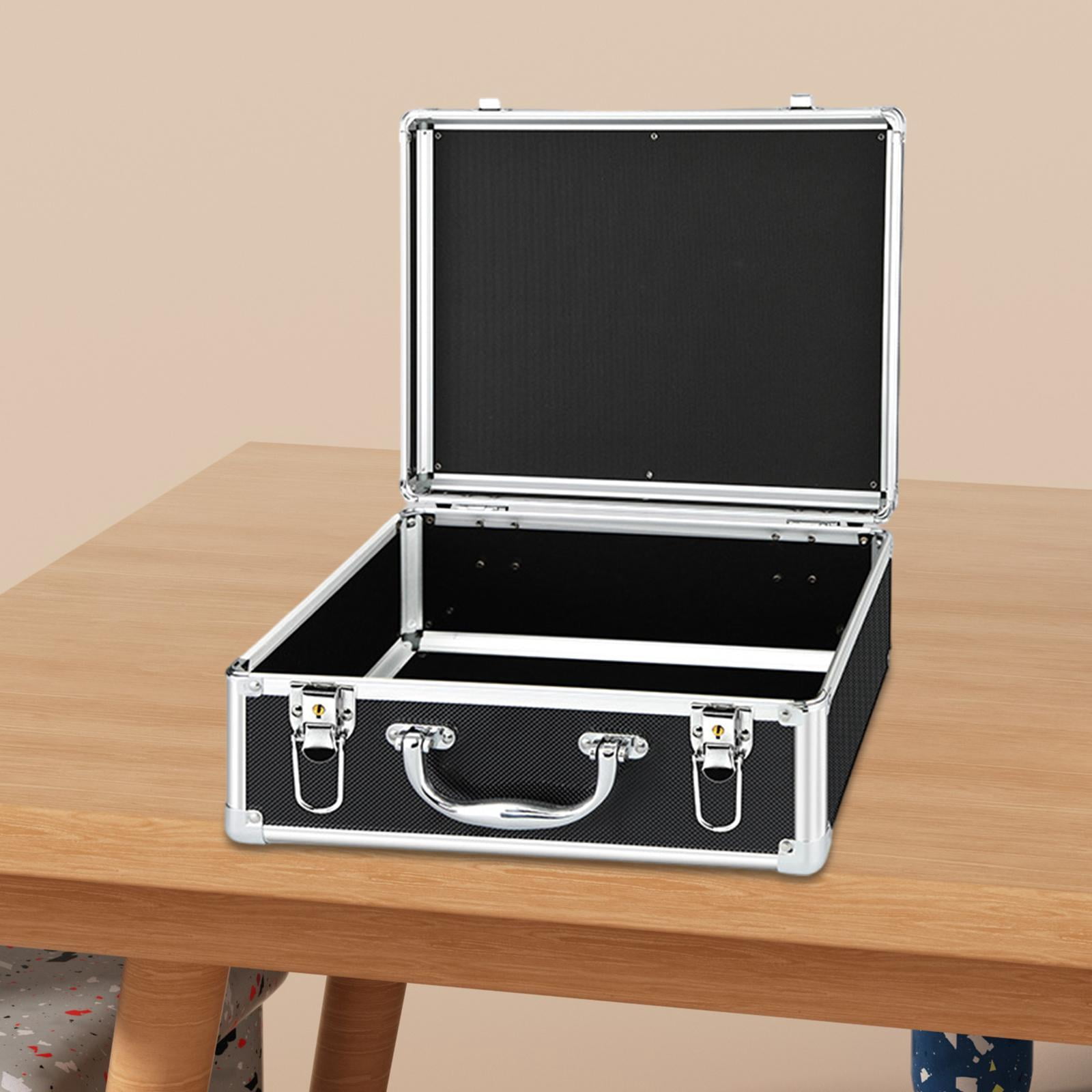 simhoa Aluminum Alloy Case Aluminum Alloy Tool Box Multipurpose Large Sturdy Shockproof Portable Tool Case Suitcase for Travel Tools M