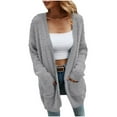 thumbnail image 1 of Suéteres Para Mujer Cardigan Suéteres Casual Color Sólido Suelto Top de Punto Suéter de Manga Larga Con Cuello en V Odeerbi  ODB146190, 1 of 7