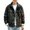 Black, variant on Jacket for Men Diagonal Graphic Lapel Button Down Casual Classic Outerwear