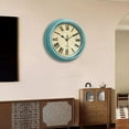 thumbnail image 6 of ZMKIAG Retro Silent Round Classic Clock with a Hook, Easy to Hang Battery Operated, Non Ticking Retro Wall Clock, Easy to Read for Living Room, Bedroom, School, Home Decor, 6 of 9