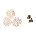 thumbnail image 1 of Hojas de palma, placa de pared de madera, decoración tropical, figura de resina vintage, artesanías. Ideal para sala de estar, dormitorio, oficina o r, 1 of 8