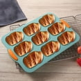thumbnail image 3 of Non Stick Silicone Cake Mould 9 Cavity Oval Pan For Baking Bread Loaves And Pastries In Kitchen Product Classification Optimized Platform Competitor Title, 3 of 4
