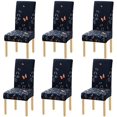 thumbnail image 1 of Printed Dining Chair Slipcovers Washable Softness Elastic Installation Chair Protector Banquet Chair Seat Cover for Hotel and Wedding Ceremony(Colour14,Set of 6), 1 of 7