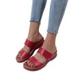 thumbnail image 4 of Pimfylm Sandals Women Low Heel Sandals For Women Sorel Sandals Women Red 37, 4 of 5