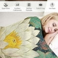 thumbnail image 3 of Chilfamy Flowers Leaves Water Lilies Flannel Blanket Throw for All Seasons - Super Soft Blanket for Men Women Girls Boys - Exquisite Gift 40x50in, 3 of 6